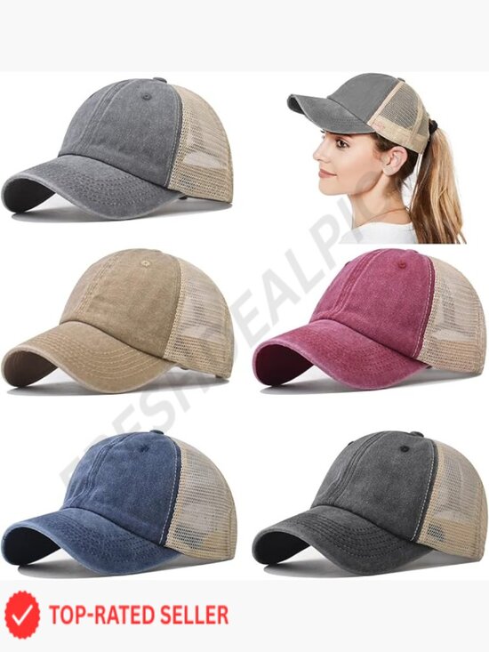 5 Pack Vintage Washed Plain Baseball Cap Dad Golf Hat Unisex Adjustable